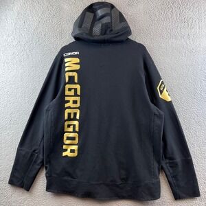 UFC Conor McGregor Reebok Full Zip Hoodie Mens XL Gray Black